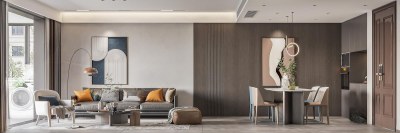 现代客餐厅3D模型下载